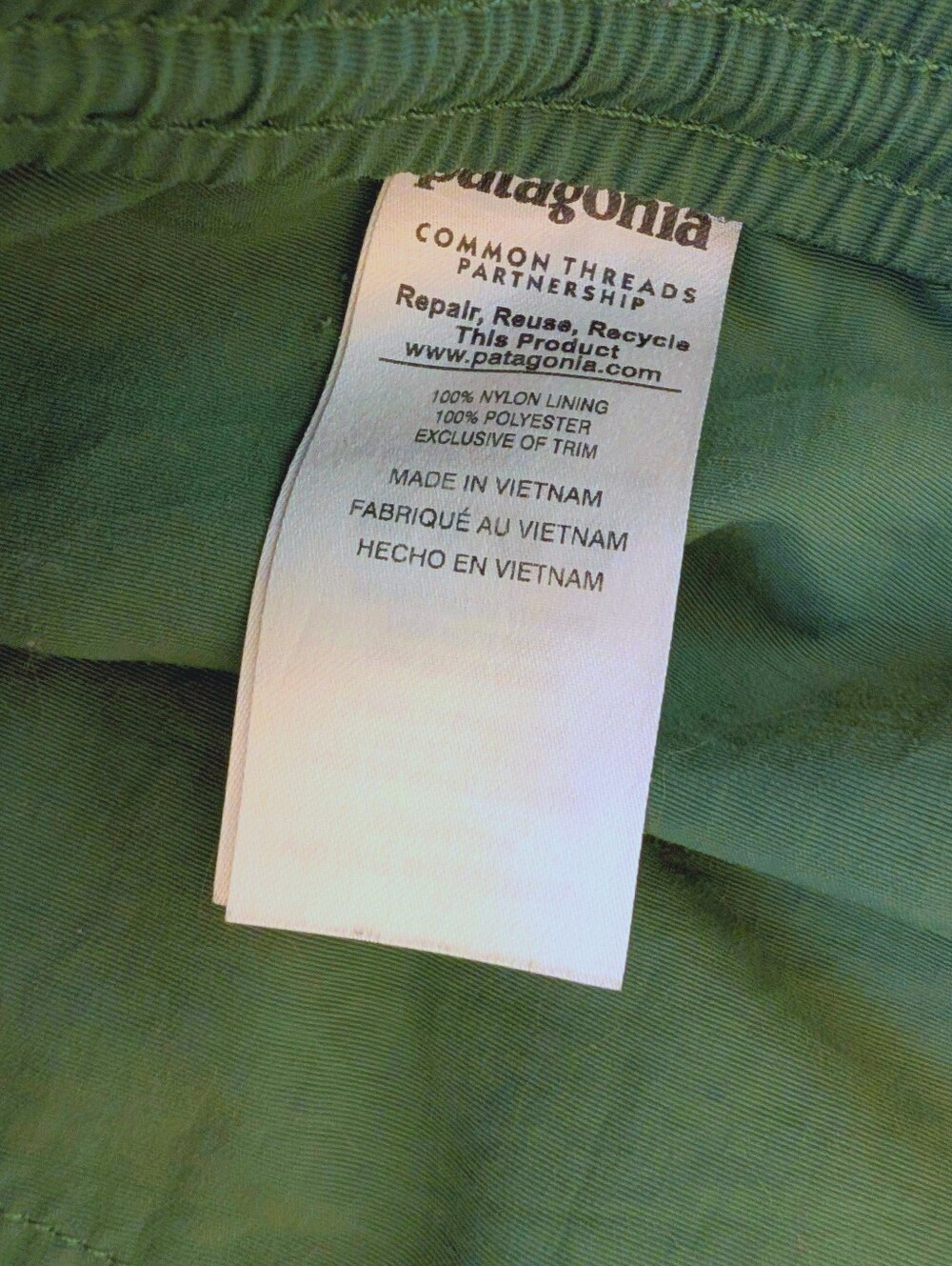 PATAGONIA Baggies Long Pants Forest Green Discontinued Rare XL - Picture 8 of 10